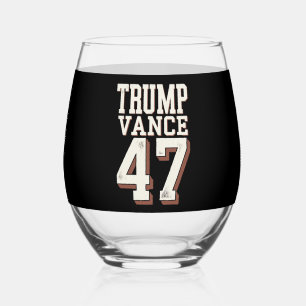 Trump Vance Präsident Vintage Trump Gewinnt Weinglas Ohne Stiel