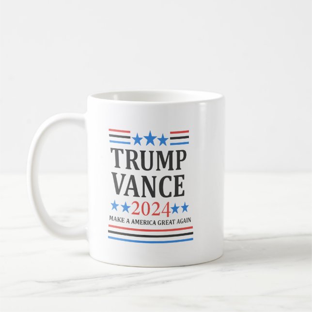 Trump Vance Shirt 2024 Kaffeetasse (Links)