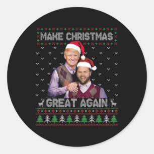 Trump Vance Shirt Brothers Make Christmas Great As Runder Aufkleber