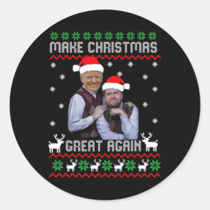 Trump Vance Shirt Brothers Make Christmas Great As Runder Aufkleber