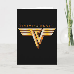 Trump Vance Tv Rocker Gold Logo Vintage Trump Vanc Karte