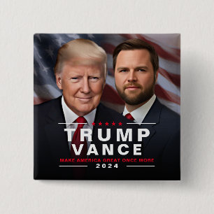 Trump Vance Wahlkampf 2024 Präsident Button