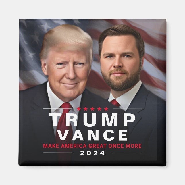 Trump Vance Wahlkampf 2024 Präsident Magnet (Vorne)