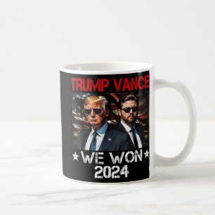 Trump Vance We Won Win Einweihung Tag 2025 47. Kaffeetasse