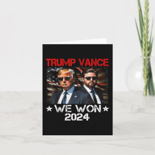 Trump Vance We Won Win Einweihung Tag 2025 47. Karte