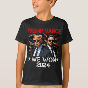Trump Vance We Won Win Einweihung Tag 2025 47. T-Shirt