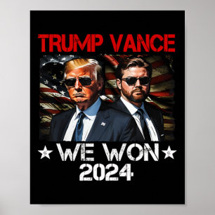 Trump Vance Wir Gewannen Gewinnen Amtseinführungs Poster