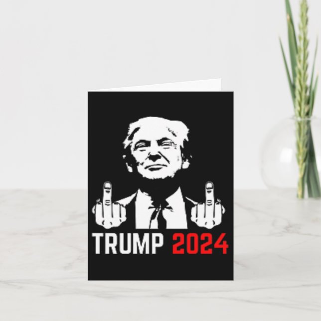 Trump verhaftet diese Fingers 2024 Amerika USA Fla Karte (Vorderseite)
