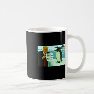 Trump verhängt Zoll auf Pinguin Ironische Politik Kaffeetasse