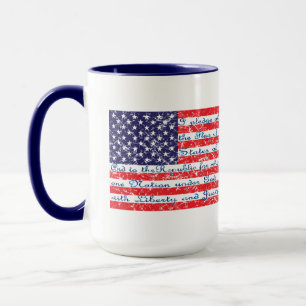 Trump - Versprechen der "Allegience USA Flag" Tasse