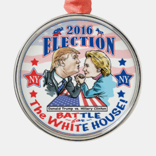Trump versus Hillary 2016 Ornament Aus Metall