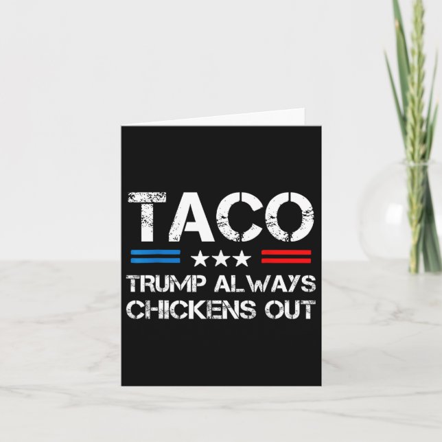 Trump vertreibt immer Taco-Handel Funny Meme 1 Karte (Vorderseite)