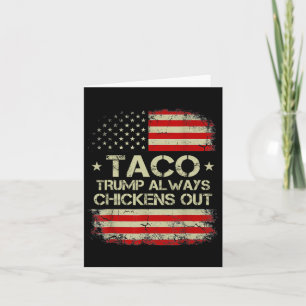 Trump vertreibt immer Taco-Handel Funny Meme 4 Karte