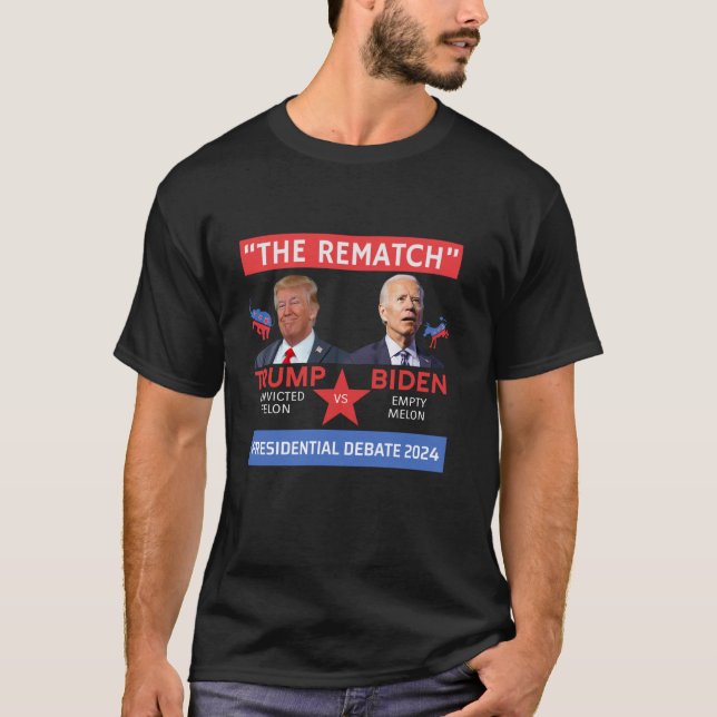 Trump verurteilte Felon Biden Empty Melon Präsiden T-Shirt (Vorderseite)