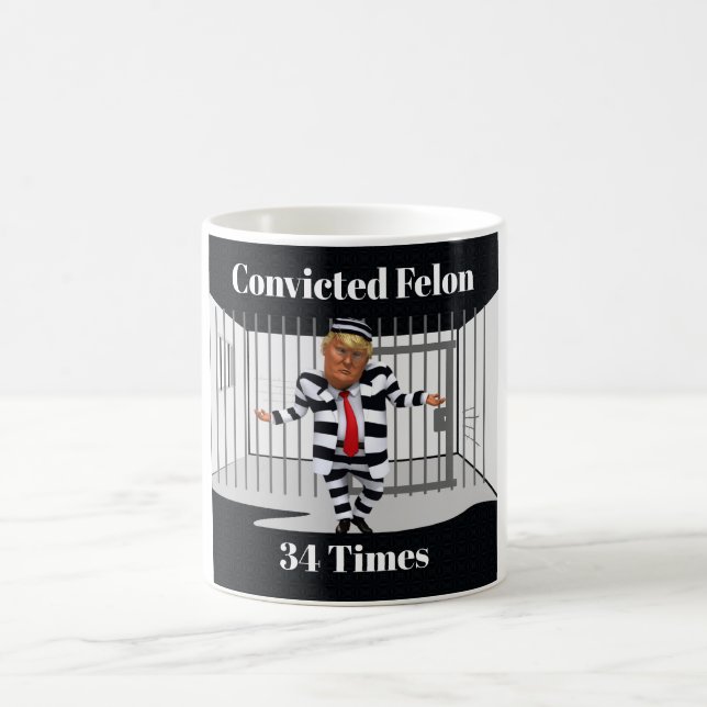 Trump verurteilte Felon Coffee Tasse (Mittel)
