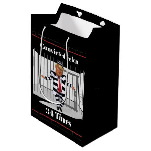 Trump verurteilte Felon-Geschenktasche Mittlere Geschenktüte