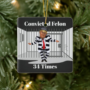 Trump verurteilte Felon-Keramik-Ornament Keramikornament