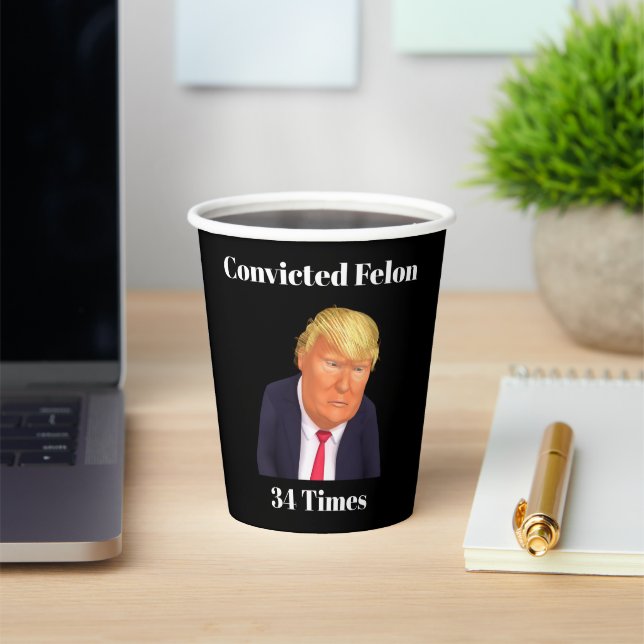 Trump verurteilte Felon Paper Cup Pappbecher (InSitu)