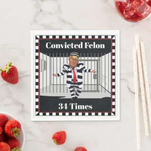 Trump verurteilte Felon Paper Napkin Serviette