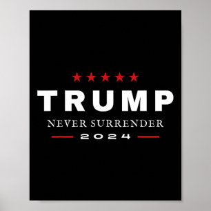 Trump verzichtet 2024 Maga Patriotisches T-Shirt n Poster