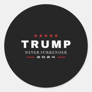 Trump verzichtet 2024 Maga Patriotisches T-Shirt n Runder Aufkleber