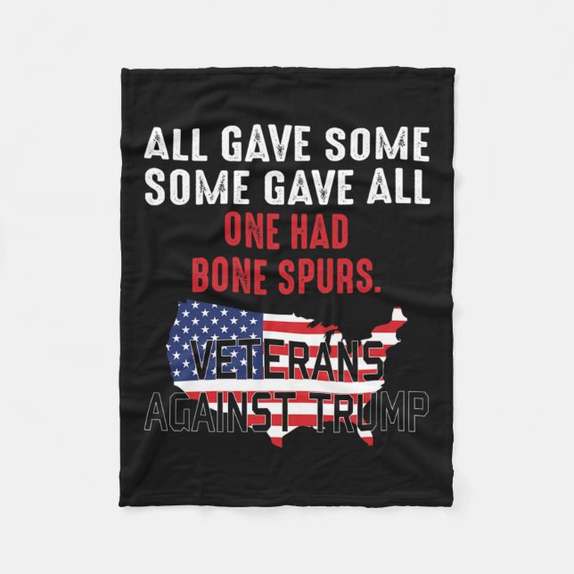 Trump Veteranen gegen Trump Fleecedecke (Vorderseite)