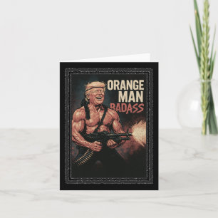 Trump Vintage 80er Action Hero – Lustiges Novelty- Karte
