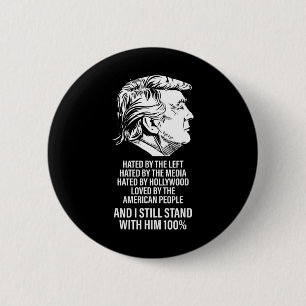 Trump von links gehasst, von den Medien gehasst Button