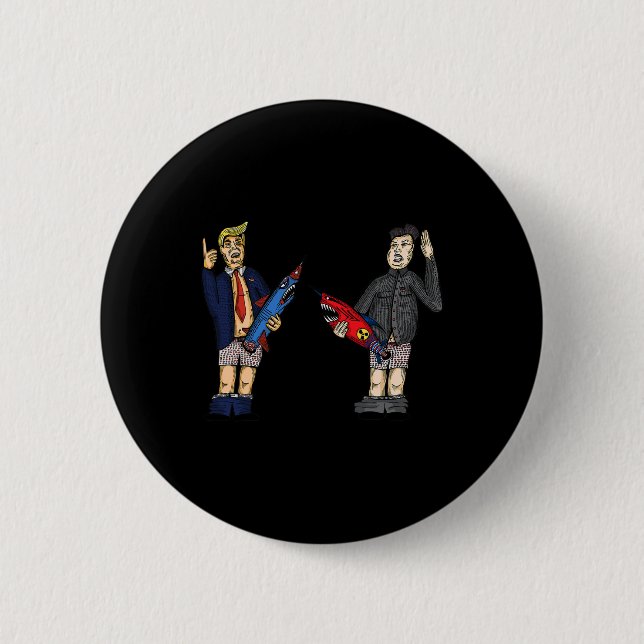 Trump Vs. Kim Jong-un 2020 Whose Rocket Is Bigger  Button (Vorderseite)