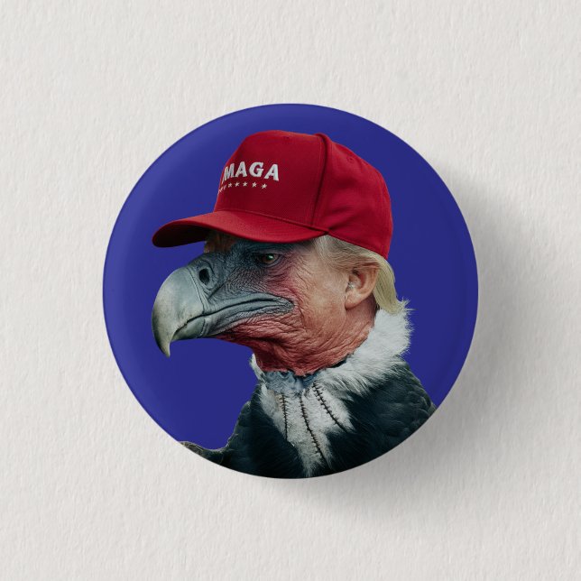 Trump Vulture Button (Vorderseite)