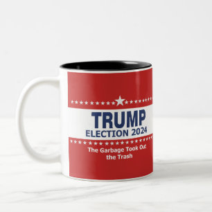 Trump-Wahl 2024 Der Müll hat den Müll weggeworfen Zweifarbige Tasse