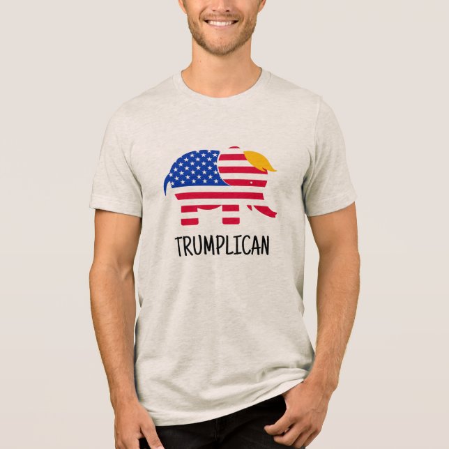 Trump Wahl 2024 Trumpsche Neuheit Tri-Blend Shirt (Vorderseite)