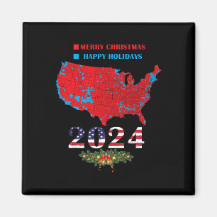 Trump-Wahlkarte 2024 Lustig Frohe Weihnachten Happ Magnet