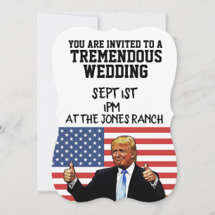 TRUMP WEDDING INVITAATIONS CUSTOM EINLADUNG