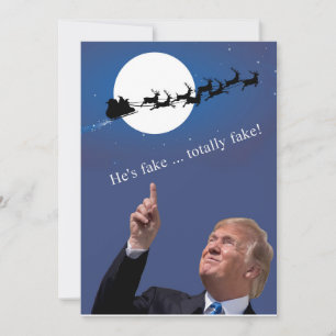 Trump Weihnachten: Der Weihnachtsmann ist Fake Feiertagskarte
