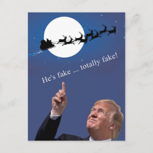 Trump Weihnachten: Der Weihnachtsmann ist Fake Feiertagspostkarte