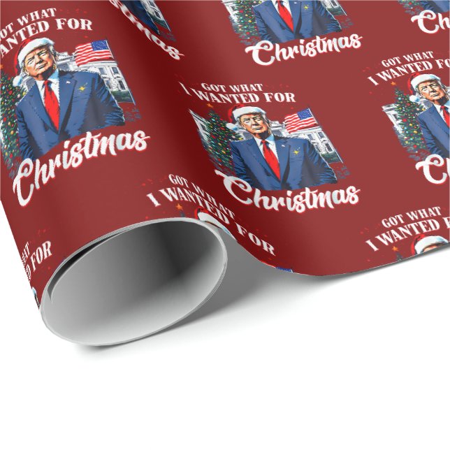 Trump Weihnachten Geschenkpapier (Rolleneckpunkt)