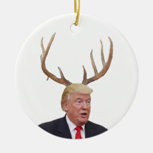 Trump Weihnachten: Hirsch, Herr Präsident Keramikornament