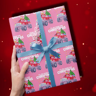 Trump Weihnachten   Ich bin Zuhause für Weihnachts Geschenkpapier