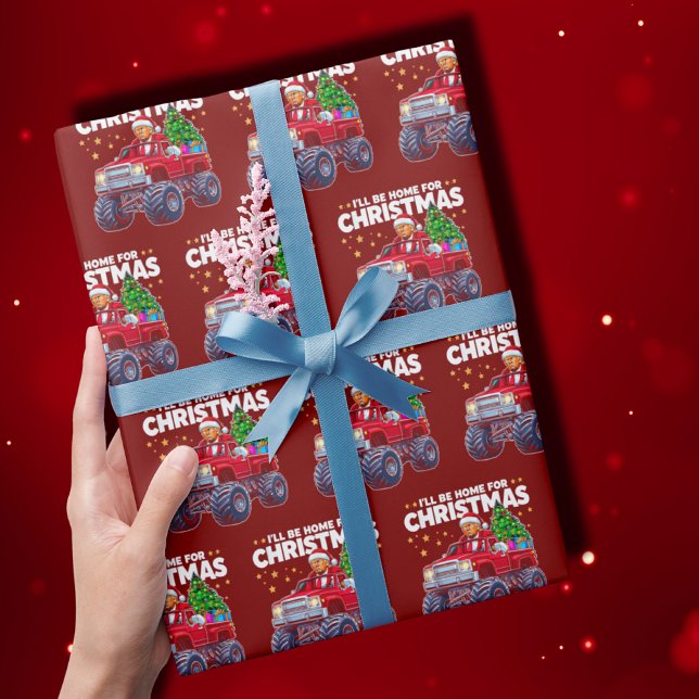 Trump Weihnachten | Ich werde für Weihnachts-Rot Z Geschenkpapier (Von Creator hochgeladen)