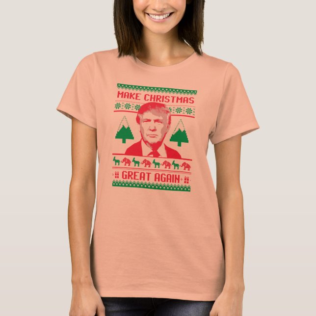 Trump Weihnachten - Weihnachten wieder großartig m T-Shirt (Vorderseite)