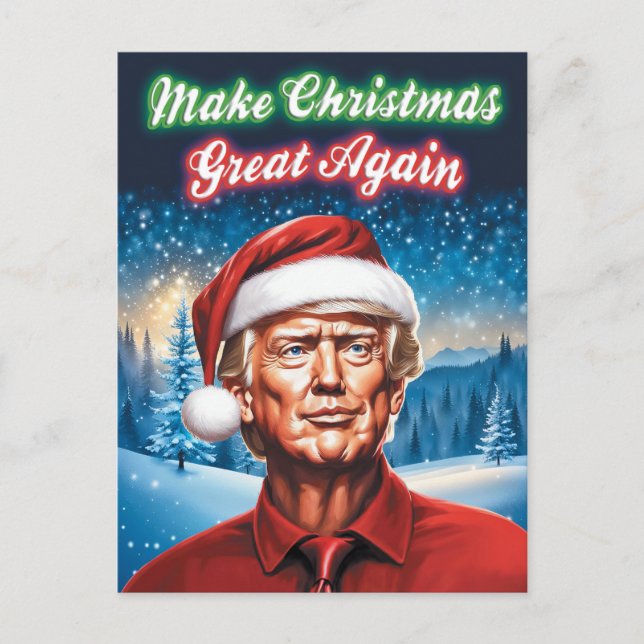 Trump - Weihnachten wieder großartig machen Postkarte (Vorderseite)
