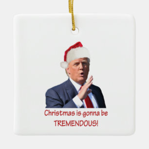 Trump: Weihnachten wird unglaublich! Keramikornament