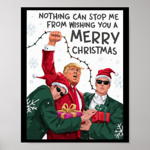 Trump Weihnachts-Funny wünscht dir ein frohes Weih Poster