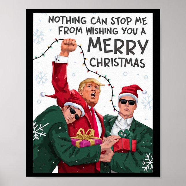 Trump Weihnachts-Funny wünscht dir ein frohes Weih Poster (Vorne)