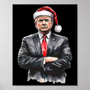 Trump Weihnachts-Weihnachtsmannmütze Daddys Zuhaus Poster