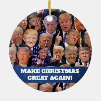 Trump-Weihnachtsbaumanhänger Keramik Ornament