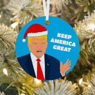 Trump-Weihnachtsbaumschmuck - Behalt Amerika Große Ornament Aus Metall