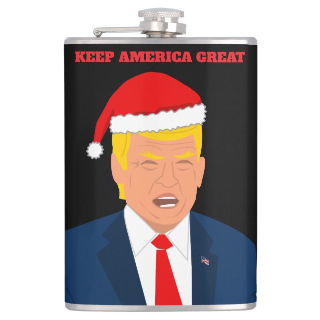 Trump - Weihnachtsgetränk-Flasche - Behalt Amerika Flachmann (Vorderseite)