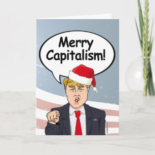 Trump Weihnachtskarte - Merry Capitalism - Feiertagskarte